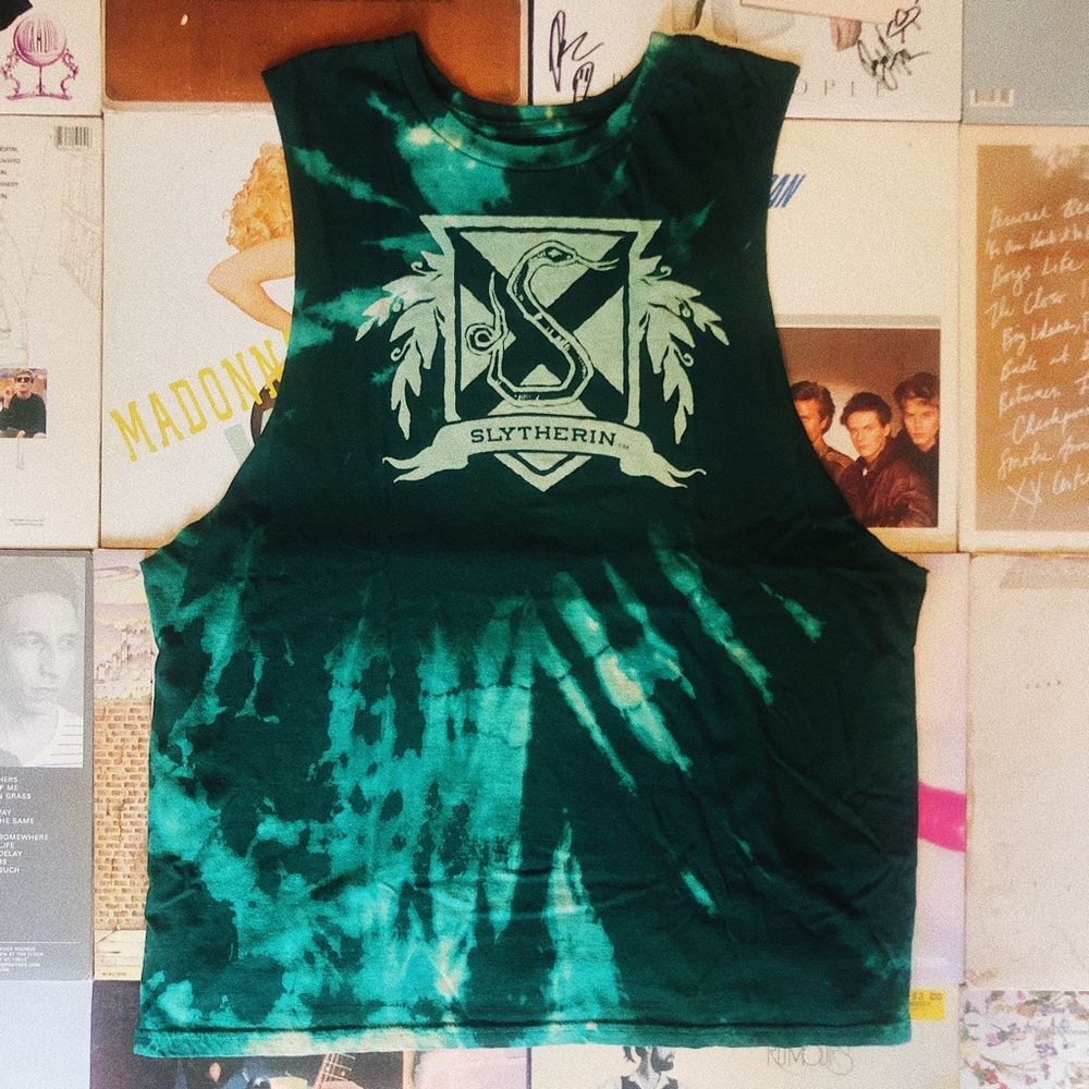 Harry Potter Slytherin Bleach-Dyed Tank